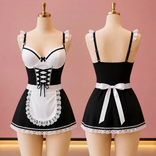 ست کاستوم فانتزی خدمتکاری زنانه کد 2080