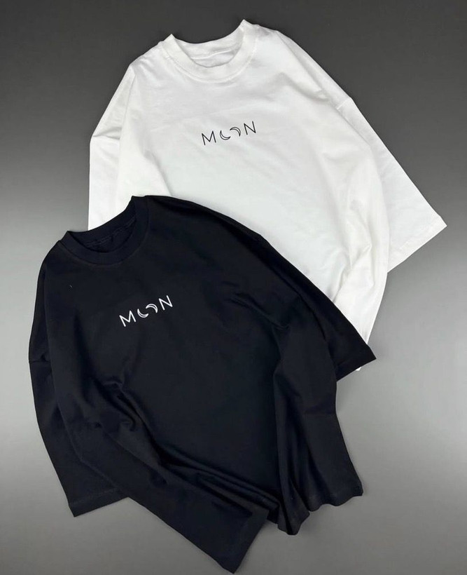 تیشرت باکسی طرح MOON نخ پنبه 100%