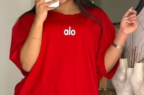 تیشرت باکسی طرح alo نخ پنبه 100%