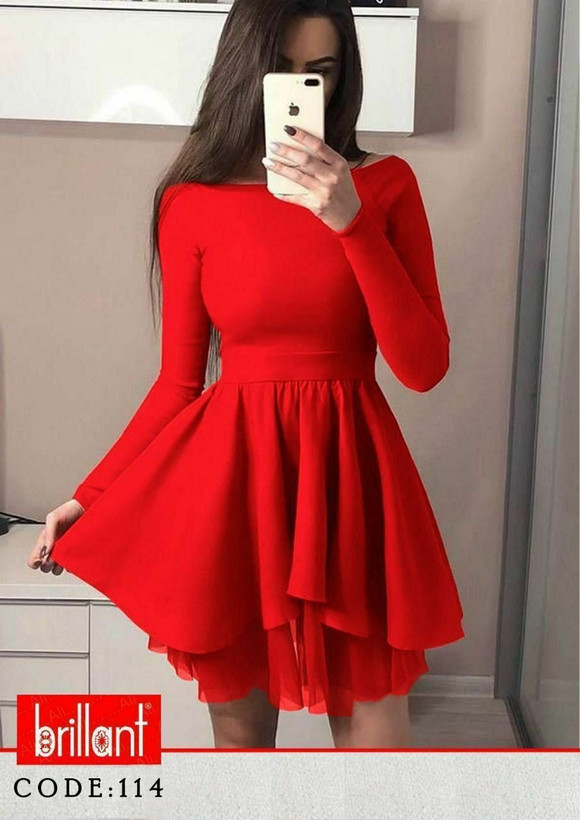 پیراهن زنانه عروسکی زیر توردار