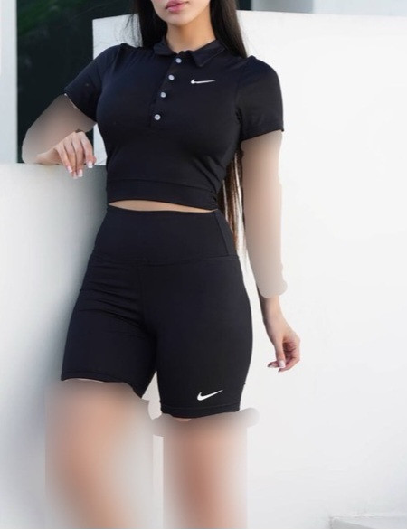 ست ورزشی کراپ و شورتک NIKE
