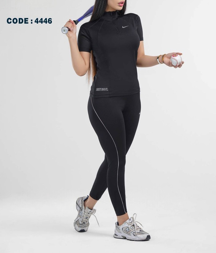 ست تیشرت و لگ نیم زیپ ورزشی NIKE