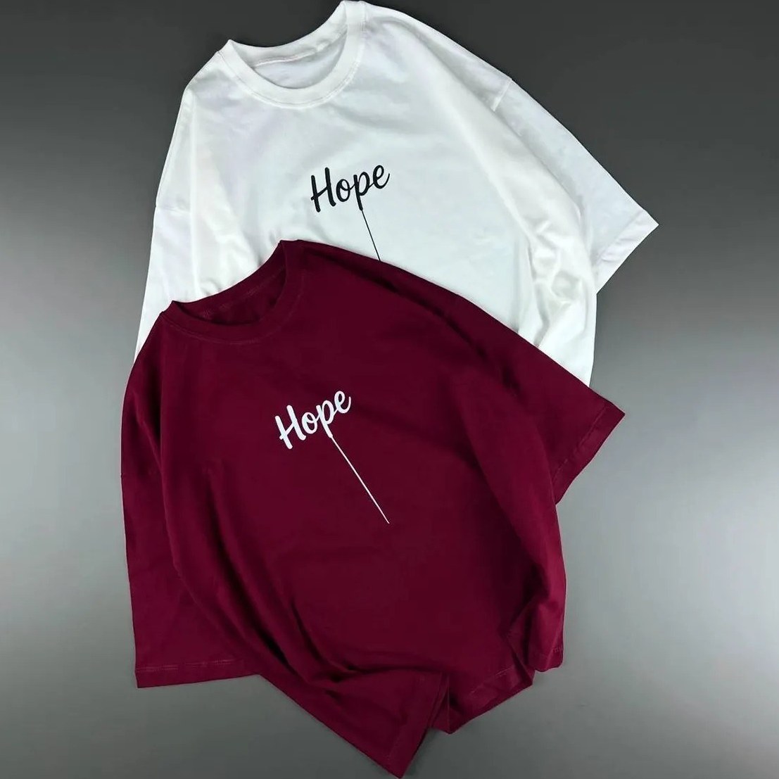 تیشرت باکسی چاپی طرح HOPE