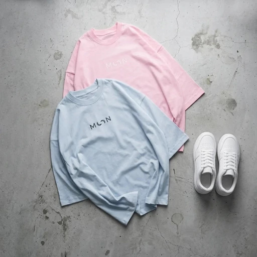 تیشرت باکسی چاپی طرح MOON