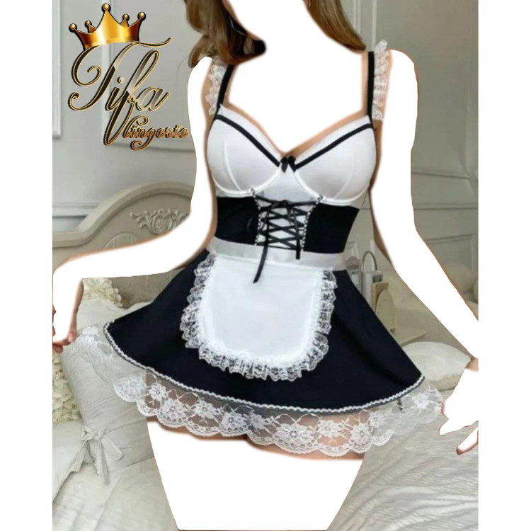 ست کاستوم فانتزی خدمتکاری زنانه کد 2080